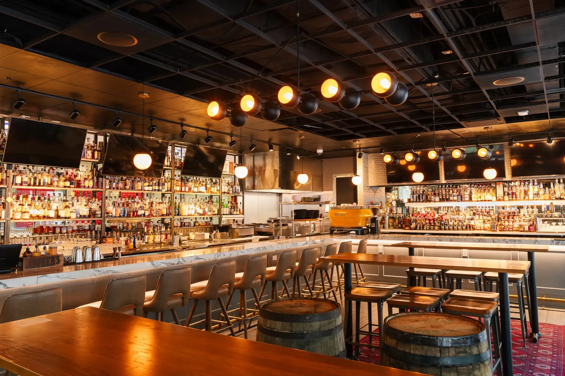 The bar at Slightly Toasted